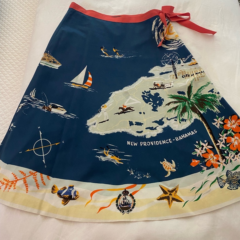 J.Crew Providence Bahamas Island Midi Skirt Size 2